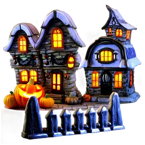 Halloween Village Sets PNG 06212024 PNG