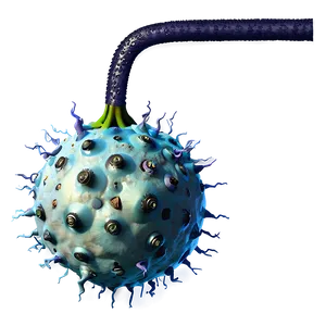 Halloween Virus Cartoon PNG 06282024