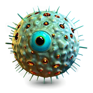 Halloween Virus Cartoon PNG 53