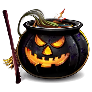 Halloween Witch Cauldron Png Qej PNG image