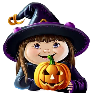 Halloween Witch Girl PNG 05032024