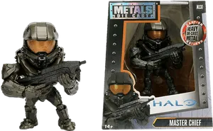 Halo Master Chief Die Cast Figure Packaging PNG image