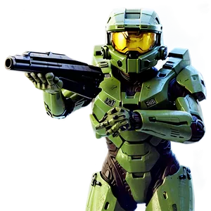 Halo Master Chief Retro PNG Vxe