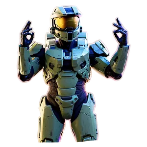 Halo Master Chief Victory Pose PNG 84