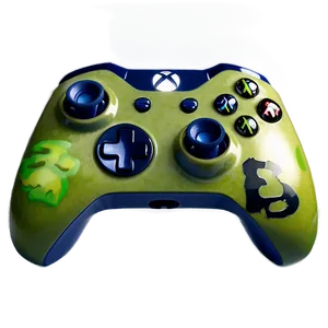 Halo Themed Xbox Controller PNG 05252024