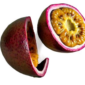 Halved Passion Fruit PNG Mal16