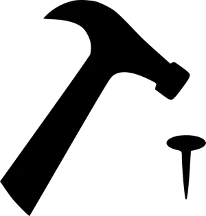 Hammerand Nail Silhouette