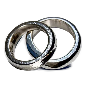 Hammered Silver Ring PNG 18