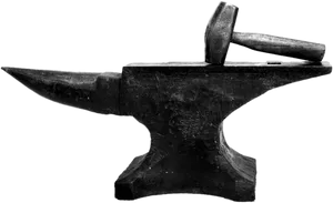 Hammeron Anvil Silhouette PNG