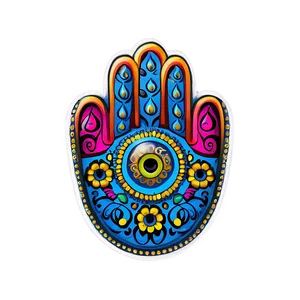 Hamsa Hand Boho Style Png Pcv PNG image