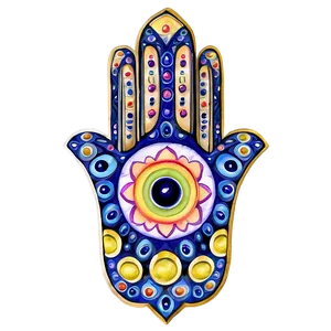 Hamsa Hand Watercolor Png 06252024 PNG image