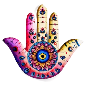 Hamsa Hand Watercolor Png 06252024 PNG image