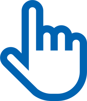 Hand Cursor Icon Blue PNG image