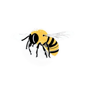 Hand Drawn Bee Png 9 PNG image