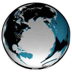 Hand-drawn Black And White Globe Png 06282024 PNG image