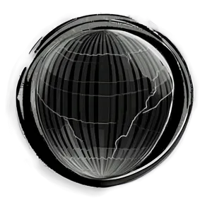 Hand-drawn Black And White Globe Png 47 PNG image