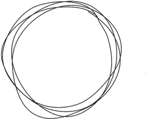 Hand Drawn Black Circle Sketch PNG image