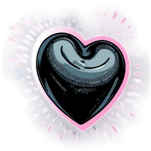 Hand-drawn Black Heart Png 19 PNG image