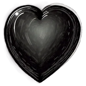 Hand-drawn Black Heart Png 51 PNG image