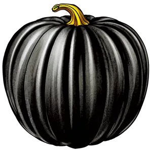 Hand-drawn Black Pumpkin PNG Jek42 PNG