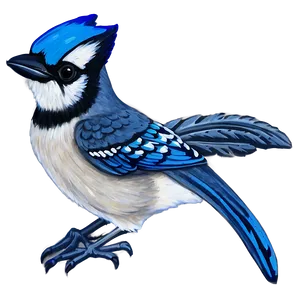 Hand-drawn Blue Jay Png Eln34 PNG image