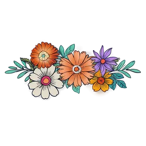 Hand-drawn Boho Flowers Png 62 PNG image