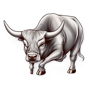 Hand Drawn Bull Sketch PNG Dcn PNG