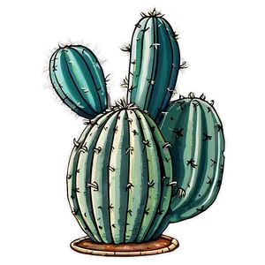 Hand Drawn Cactus Png 05032024 PNG image