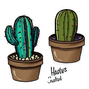 Hand-drawn Cactus Set PNG 56 PNG