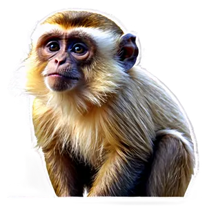 Hand Drawn Capuchin Monkey Png 13 PNG image