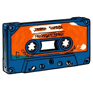 Hand Drawn Cassette Tape PNG 80 PNG