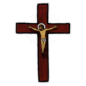 Hand-drawn Catholic Cross Sketch Png 06122024 PNG image