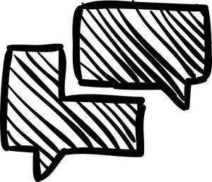 Hand Drawn Chat Bubbles PNG