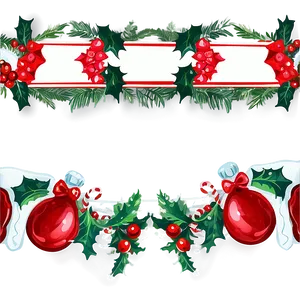 Hand Drawn Christmas Border PNG Tfi