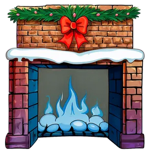 Hand-drawn Christmas Fireplace Png Gun PNG image