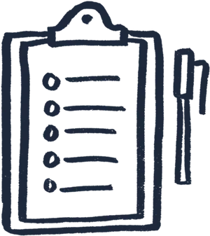 Hand Drawn Clipboardand Pencil PNG image