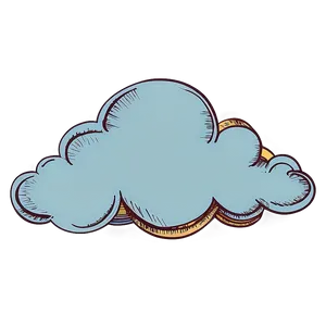 Hand Drawn Cloud Vector PNG 06262024