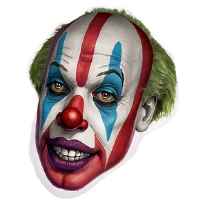 Hand Drawn Clown Face PNG 06272024
