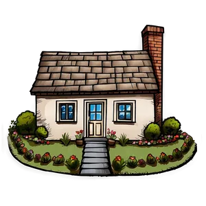 Hand-drawn Cottage Illustration Png 06202024 PNG image