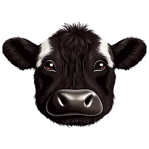 Hand Drawn Cow Face Png Avl45 PNG image