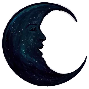 Hand Drawn Crescent Moon PNG 49 PNG