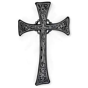 Hand-drawn Cross Outline PNG Bgd66 PNG