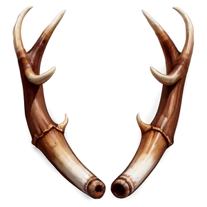 Hand-drawn Deer Antler Depiction Png Umw PNG image