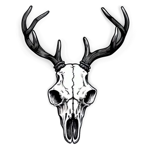 Hand-drawn Deer Skull PNG 84