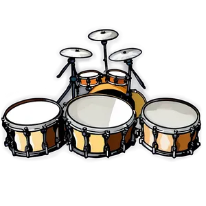 Hand Drawn Drum Kit PNG Oul33 PNG