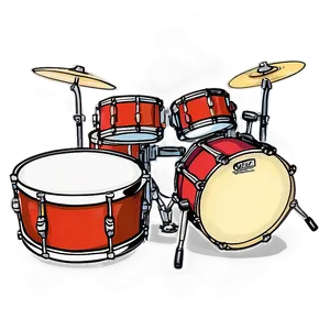 Hand Drawn Drum Kit PNG Uph PNG