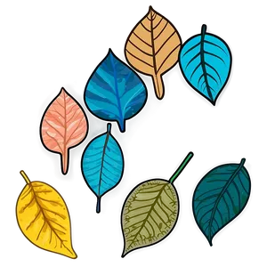 Hand Drawn Fallen Leaves PNG Ext74