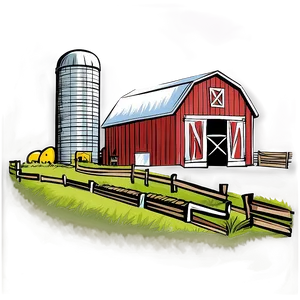 Hand-drawn Farm Sketch PNG Vrv91