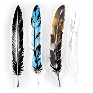 Hand-drawn Feather Sketch Png Lhq PNG image
