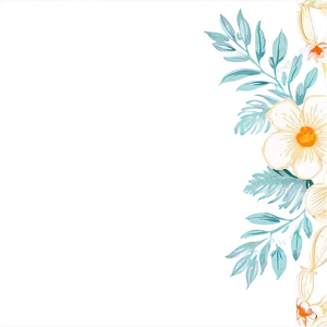 Hand Drawn Flower Border Png 05252024 PNG image